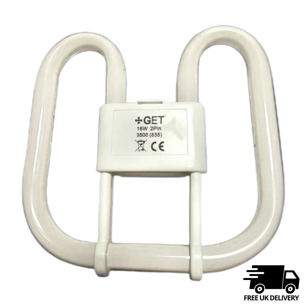 GET CFLDD16W8352P 16W 2 Pin White Low Energy Lamp Bulb