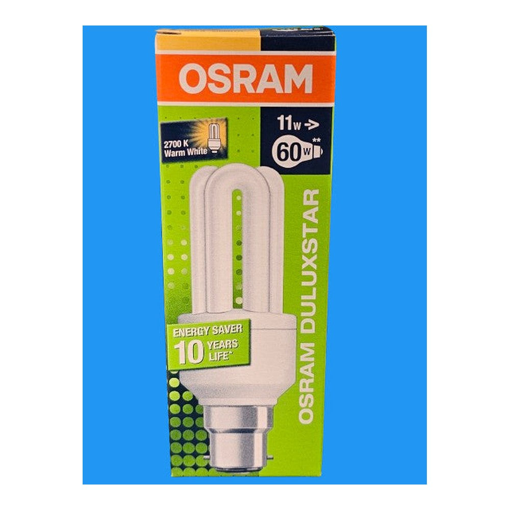 Osram B22d 8w 11w 14w Lumilux Duluxstar 827 Warm White Bulb Lamp 220-240v