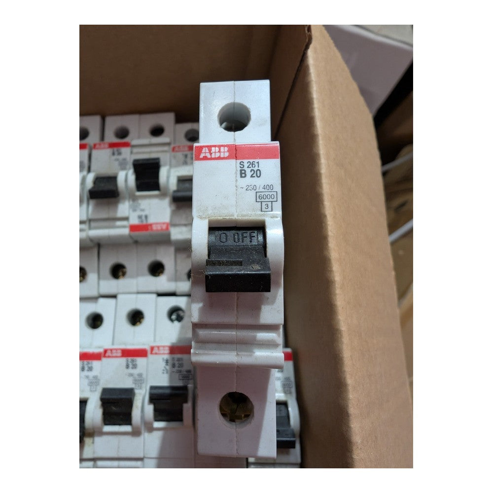 ABB S 261 TYPE B C SP MCB S261 6000 20a B20