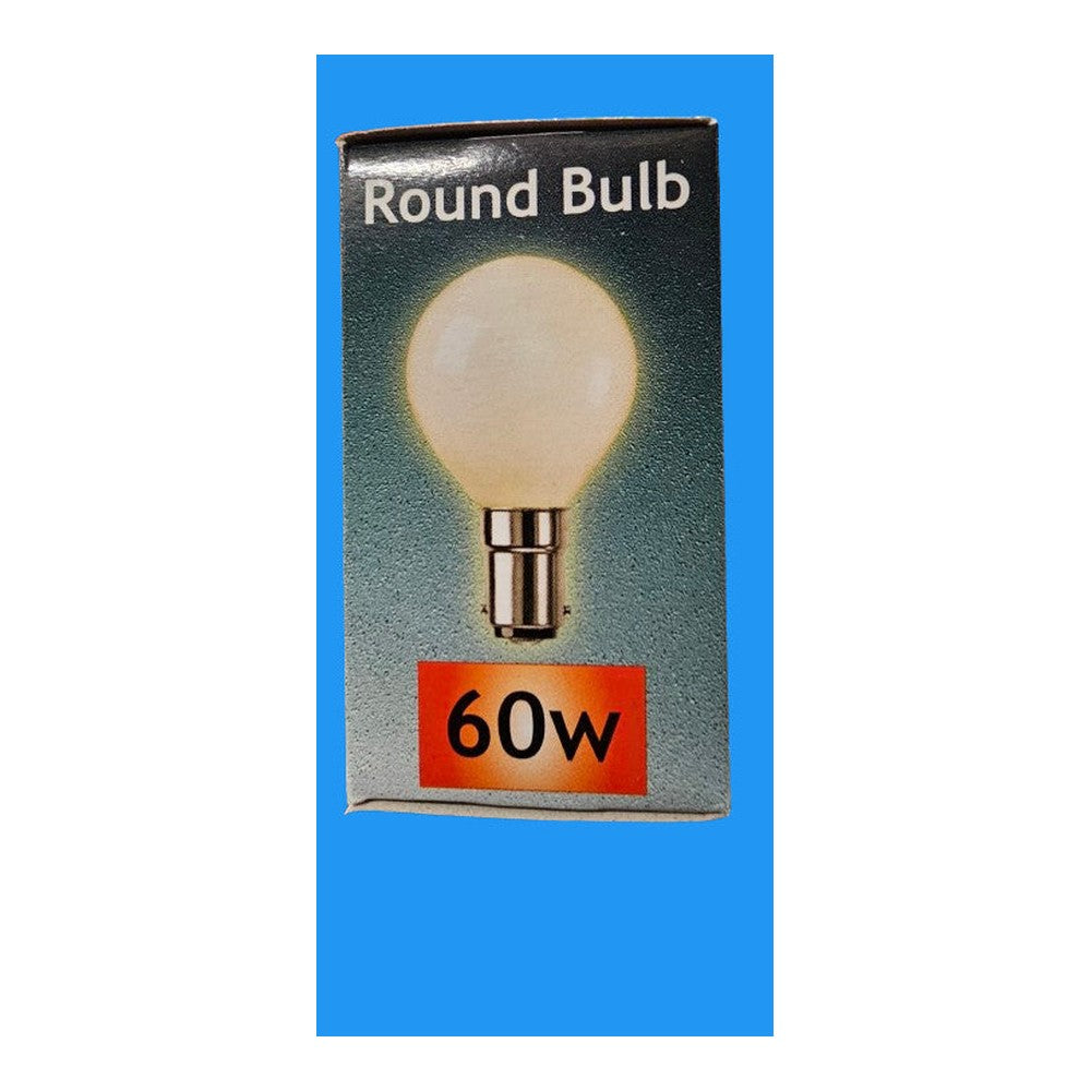 SBC-B15d 60W Crompton Opal Round Bulb Lamp 240V
