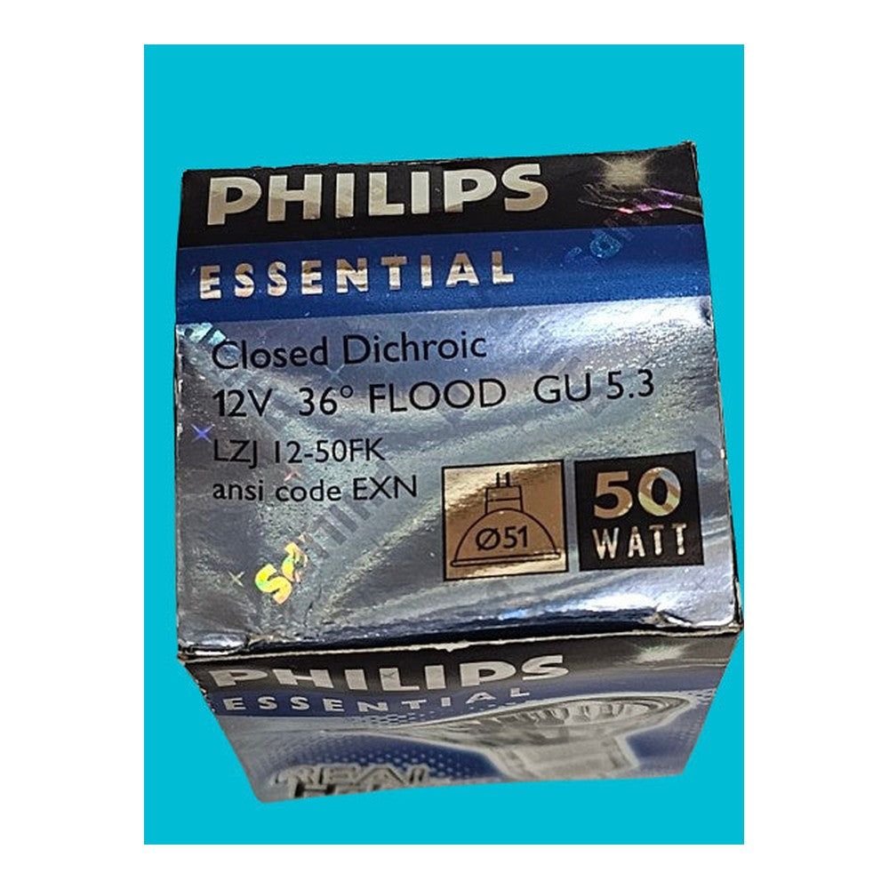 Philips GU5.3 50W Closed Dichroic q2v Flood Halogen Lamp Bulb