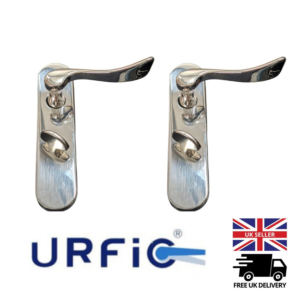 URFIC Lever Latch Door Handle Polished Nickel 14/140/3000/04 Berkshire Bathroom