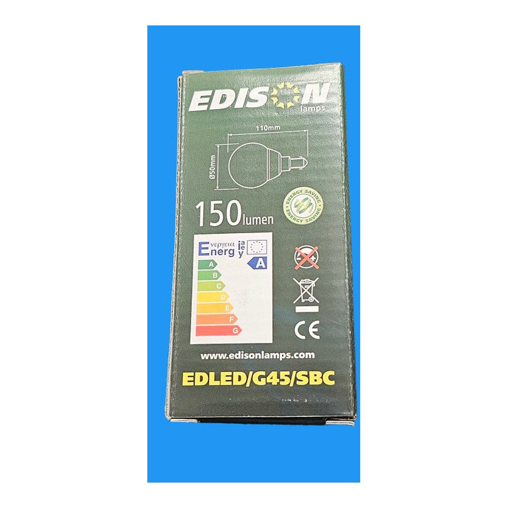 2 x Edison B15 2w LED Golfwall Bulb Lamp 240v 150lm EDLED/G45/SBC