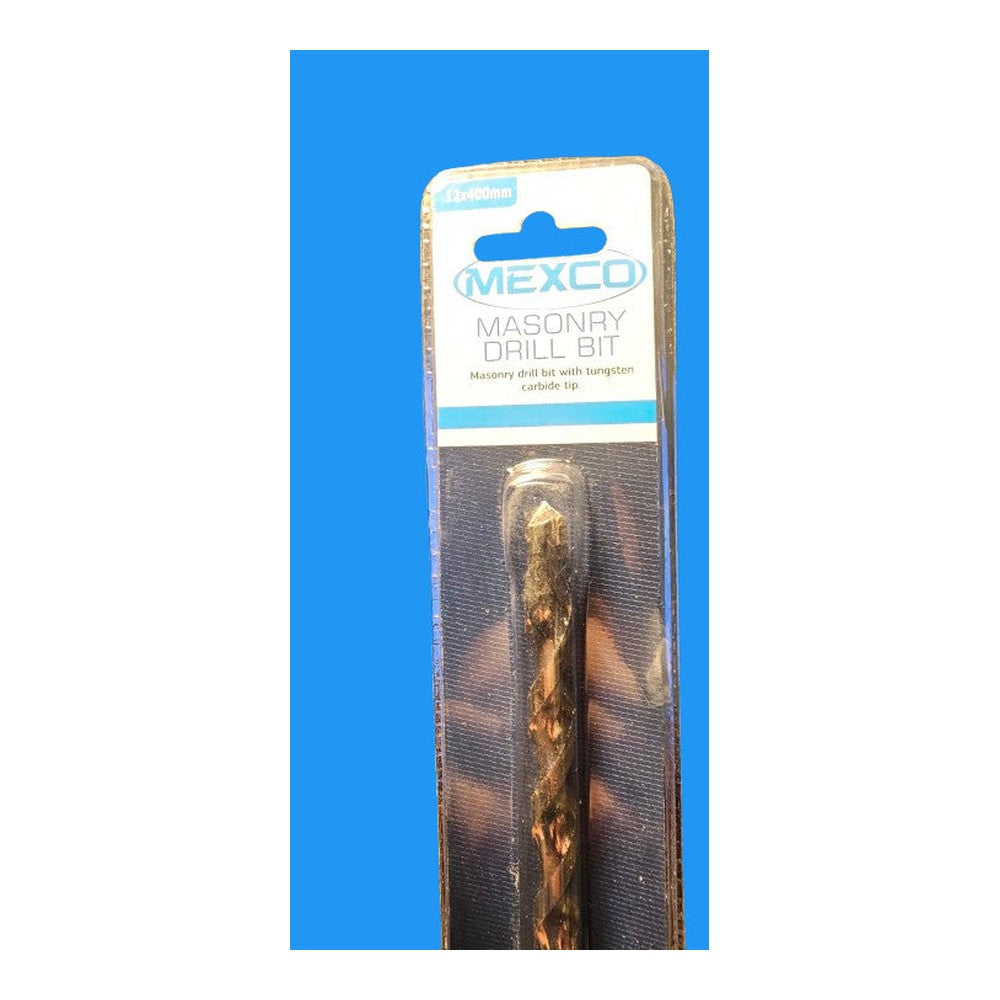 Mexco Masonry Drill Bit 12mm x 400mm DRILL BITS Concrete Tungsten Carbide Tip