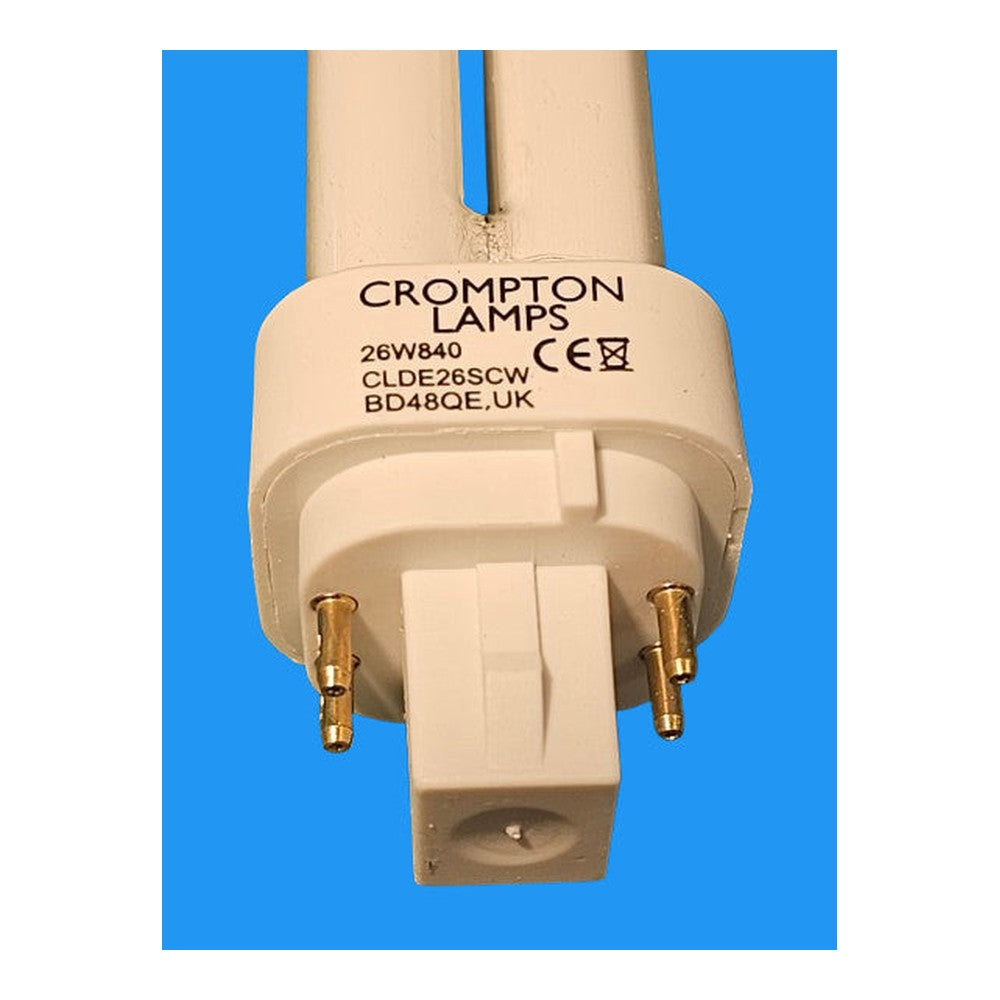 2 x Crompton 26w D/E G24q-3 840 4 Pin 1710Lm