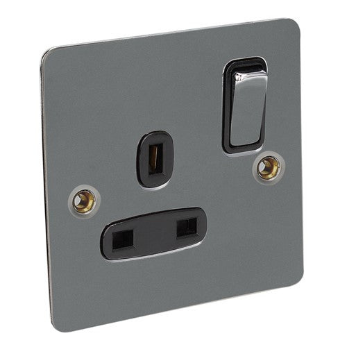 CED Black Nickel Switches & Sockets Flat Range - Axiom Electrical Flatplate