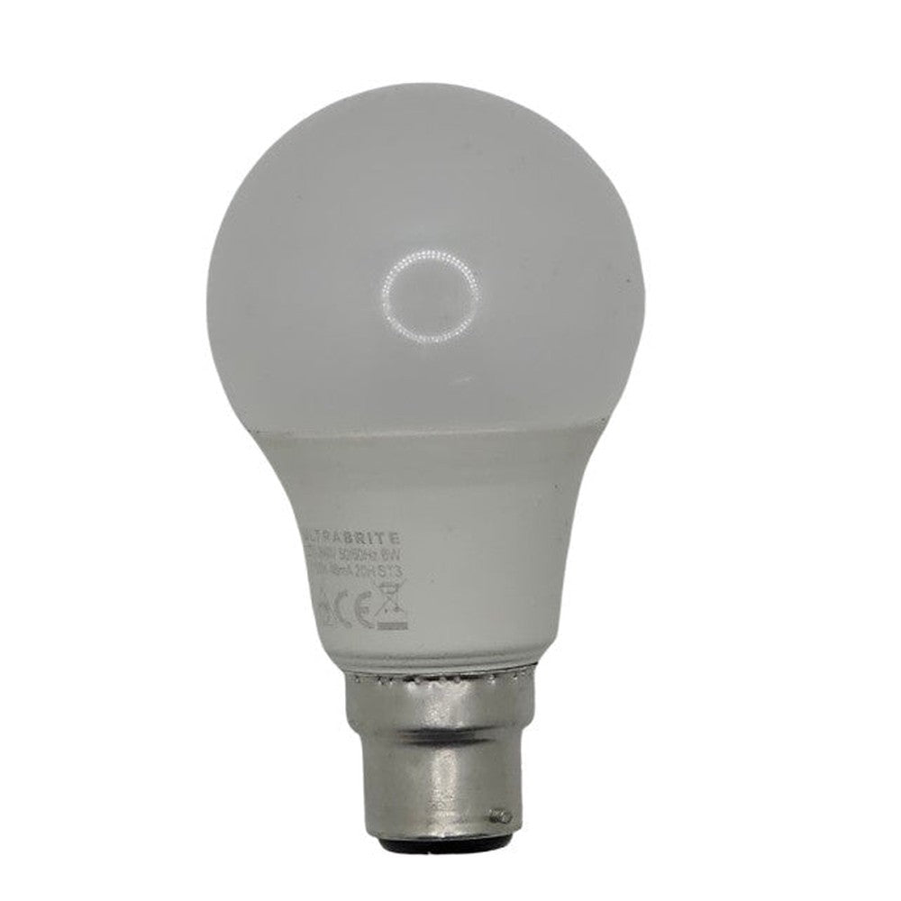 BC / B22 LED 6w = 40w ( Pack of 3 ) Ultrabrite Bulb Lamp GLS Classic Warm White