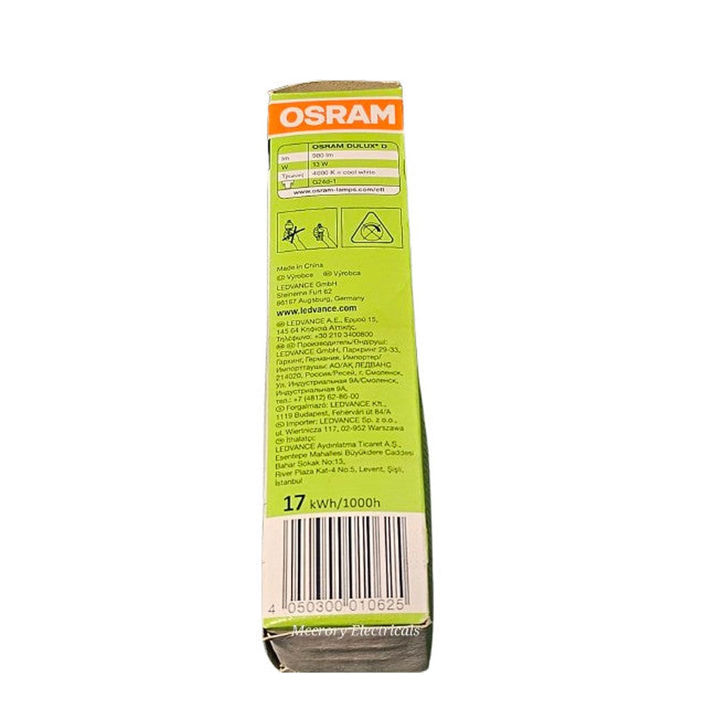 G24d-1 13w Osram Dulux D Cool White 900lm 4000k Lumilux 13w/840