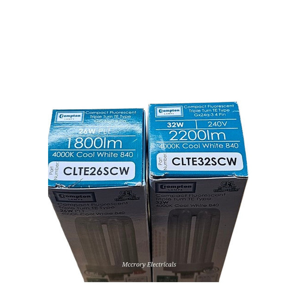 GX24q-3 Triple Turn TE Type. 4 Pin 26 or 32w