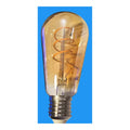 2 x E27 Knightsbridge ST4ESDA 230 V 4W LED ST64 Amber Spiral Filament Lamp 1800K