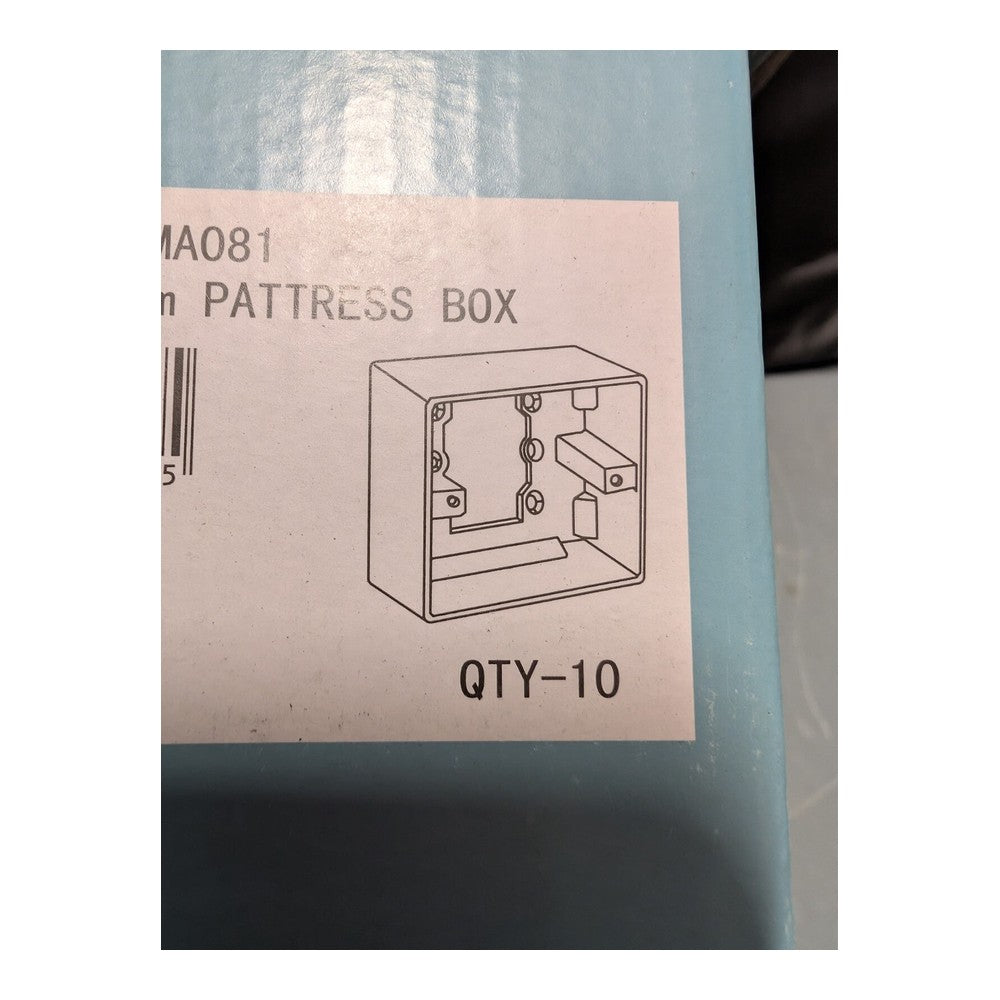 25mm Pattress Box White Moulded Click Mode CMA081 Mode 1 Gang Pack Of 5