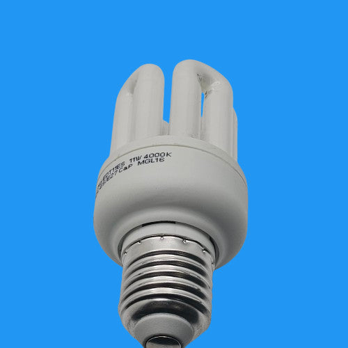 3 x E27 11W Fusion 230v Low Energy Compact 532lm 4000k Cool White 102mm x 47mmm
