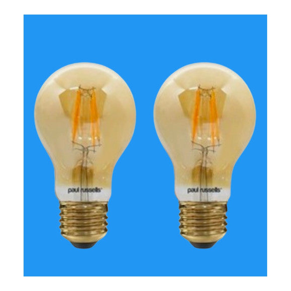 2 x ES / E27 4.5w = 35w Paul Russells Edison Screw LED Filament 400LM