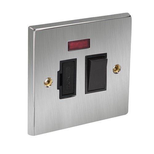 CED Satin Chrome Switches & Sockets - Axiom Electrical Fuse USB Cooker Flatplate