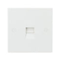 Square Edge Telephone Extension Socket WhiteKnightsbridge Flush Mount Pack Of 3