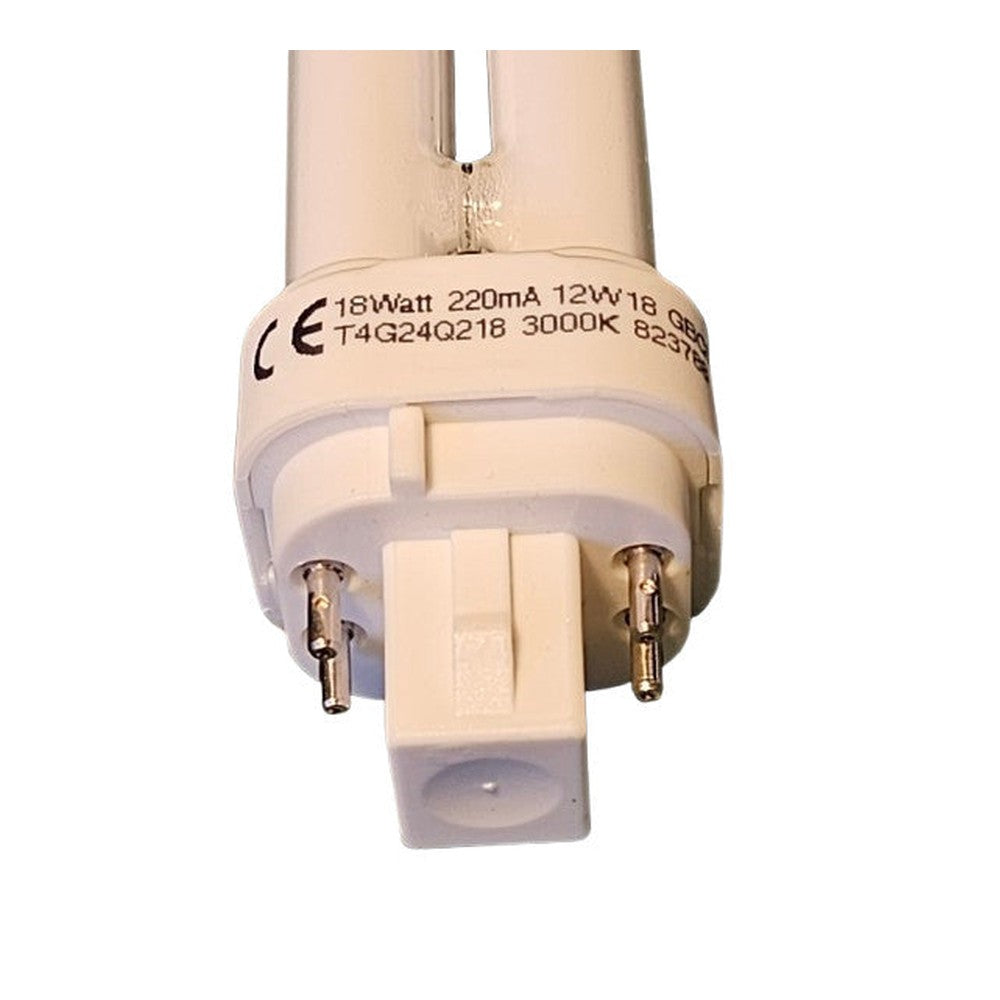 2 X G24q-2 18W Energy Saver Bulb Lamp 3000k Warm White 1200Lm 10000h T4G24Q218