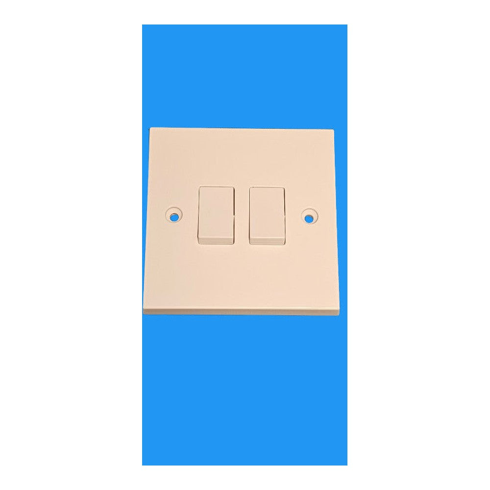 G.E.T Electrical 2 Way Switch 2 Gang White