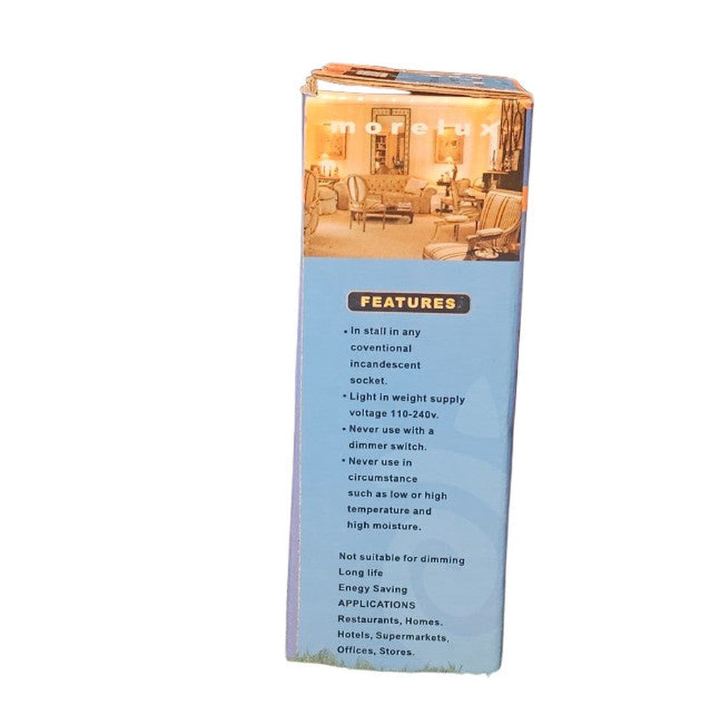 B22 5W = 25W ( Pack of 3 ) Morelux Energy Saving Lamp Bulb 2700k 220 - 240v