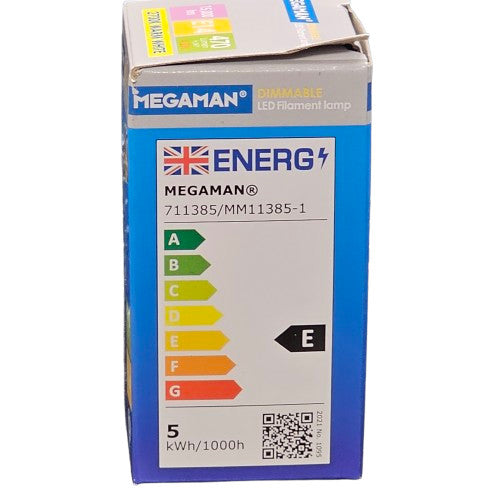 2 x  E14 4.2w = 40w Megaman LED Filament Bulb 470lm 2700k Warm White 15000h