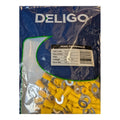 Deligo TRY64 Pack of 100 Yellow 6.4 Copper Insulated Crimp Ring Terminals 48A