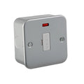 2x Knightsbridge Metal Clad 13A Fused Spur Unit with Neon Indicator M6000N