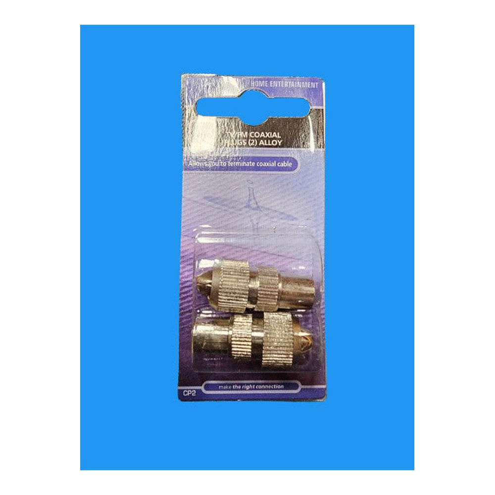 Male TV/FM Coaxial Alloy Plugs