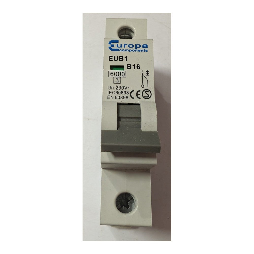 EUROPA MCB Circuit Breaker EUB1 B16