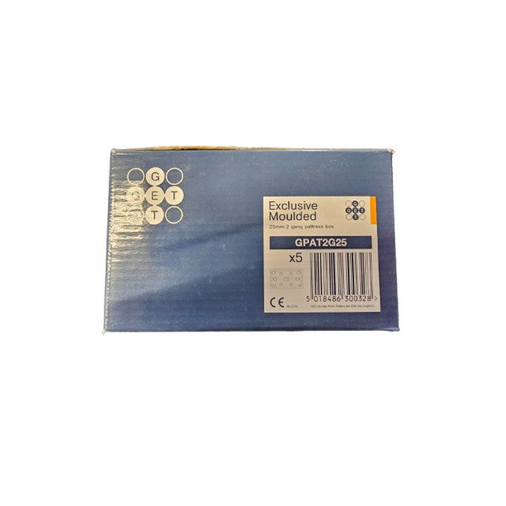 5 x Schneider GET Exclusive 2 Gang 25mm Pattress -GPAT2G25