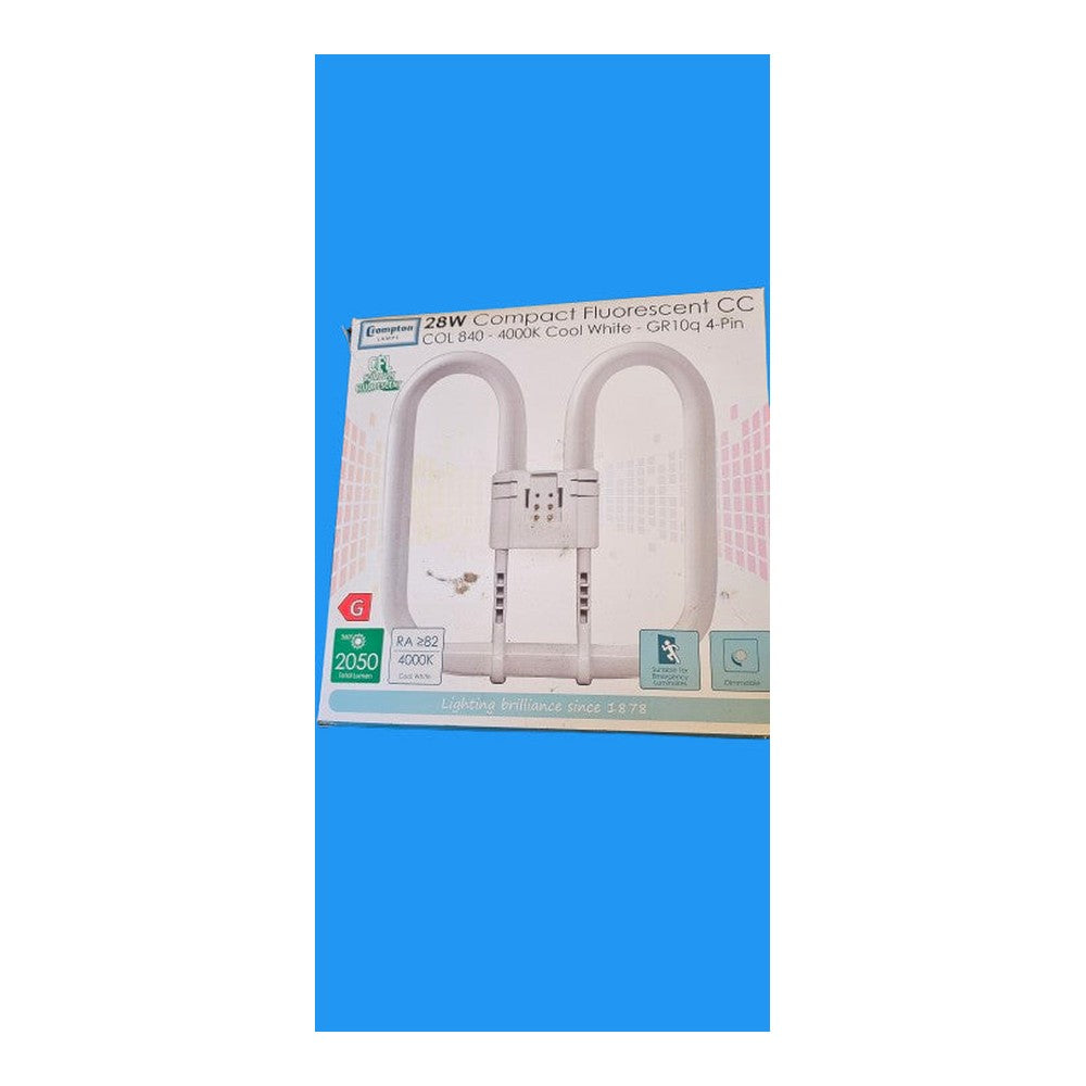 2D GR10q 4 Pin 28w Compact Fluorescent CC 840 4000k Cool White CLC28CW4PIN