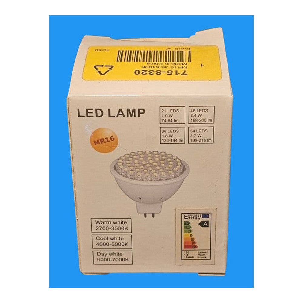 2 x MR16 GU5.3 2 Pin 1.8w LED Bulb Lamp