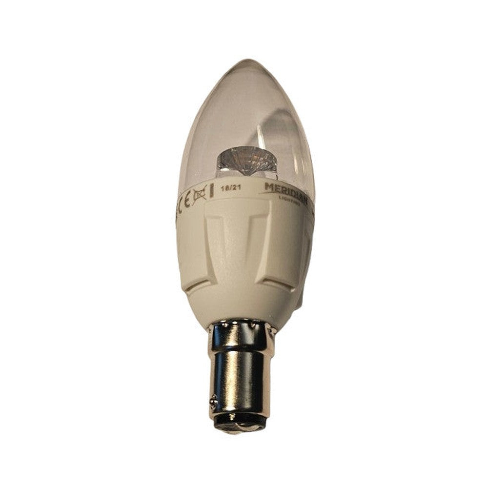 3 x SBC/B15d 5w = 35w LED Candle Bulb Clear Dimmable 3000k Warm White