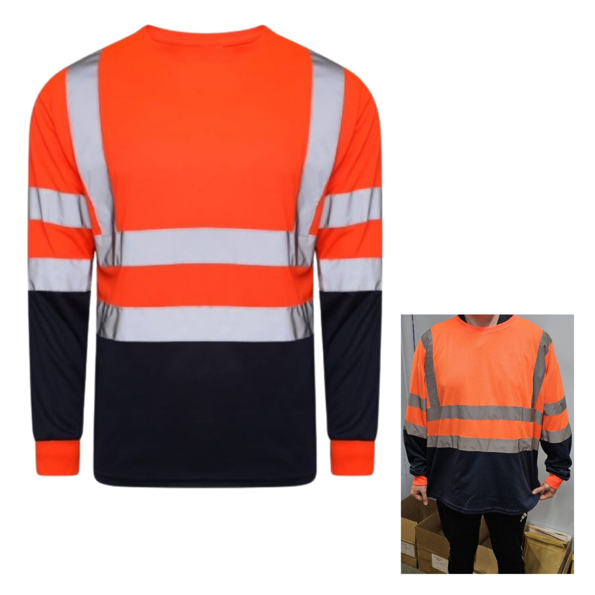 Hi Vis Viz High Visibility T-Shirts Vests Short & Long Sleeve Safety Reflective