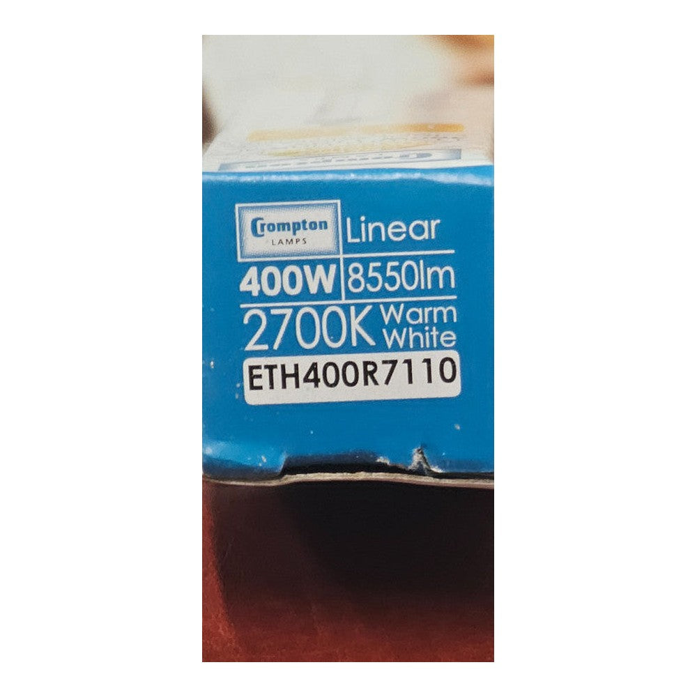 R7s 400w Crompton 110v 117mm Linear 2700 Warm White Dimmable