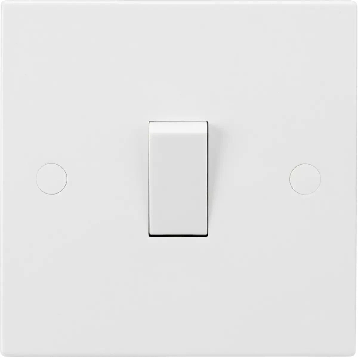 10AX Single Gang 2 Way Switch White Knightsbridge SN2000