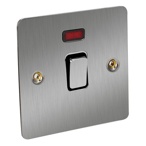 CED Satin Chrome Switches & Sockets - Axiom Electrical Fuse USB Cooker Flatplate
