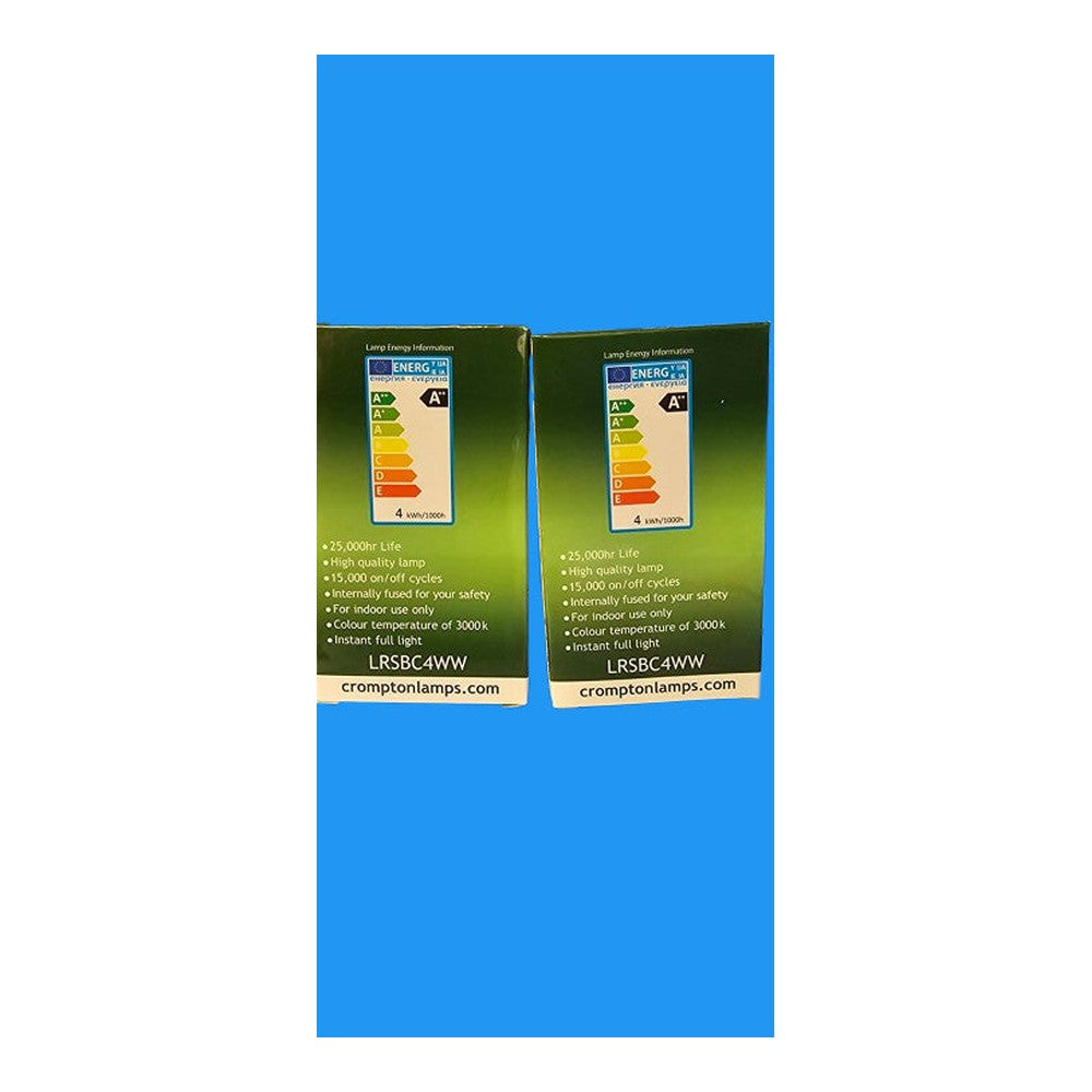 SBC 4W LED ( Pack of 3 ) Round Warm White 400lm 3000k Bulb 25000H Non-Dimmable