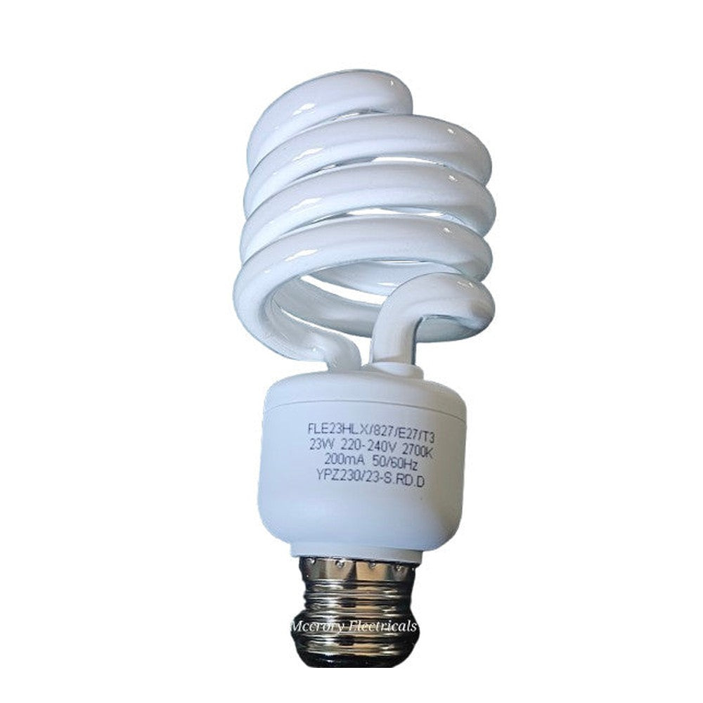 E27 20w = 90w or 23w = 100w GE Spiral Bulb Lamp 2700k 220-240v General Electric