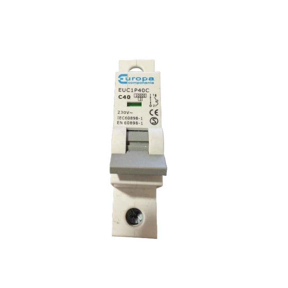 Europa EUC1P40C C40 Circuit Breaker  1 Pole 40a 230vac