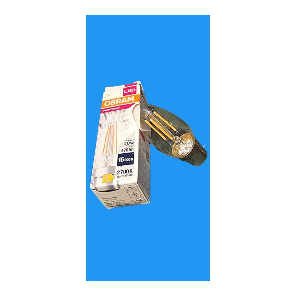 2 x B22d Classic B40 4w = 40w LED 2700k Osram Ledvance Parathom Candle Bulb Lamp