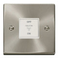 VPSC020WH Click Scolmore 10AX Three Pole Fan Plate Switch in Satin Chrome New