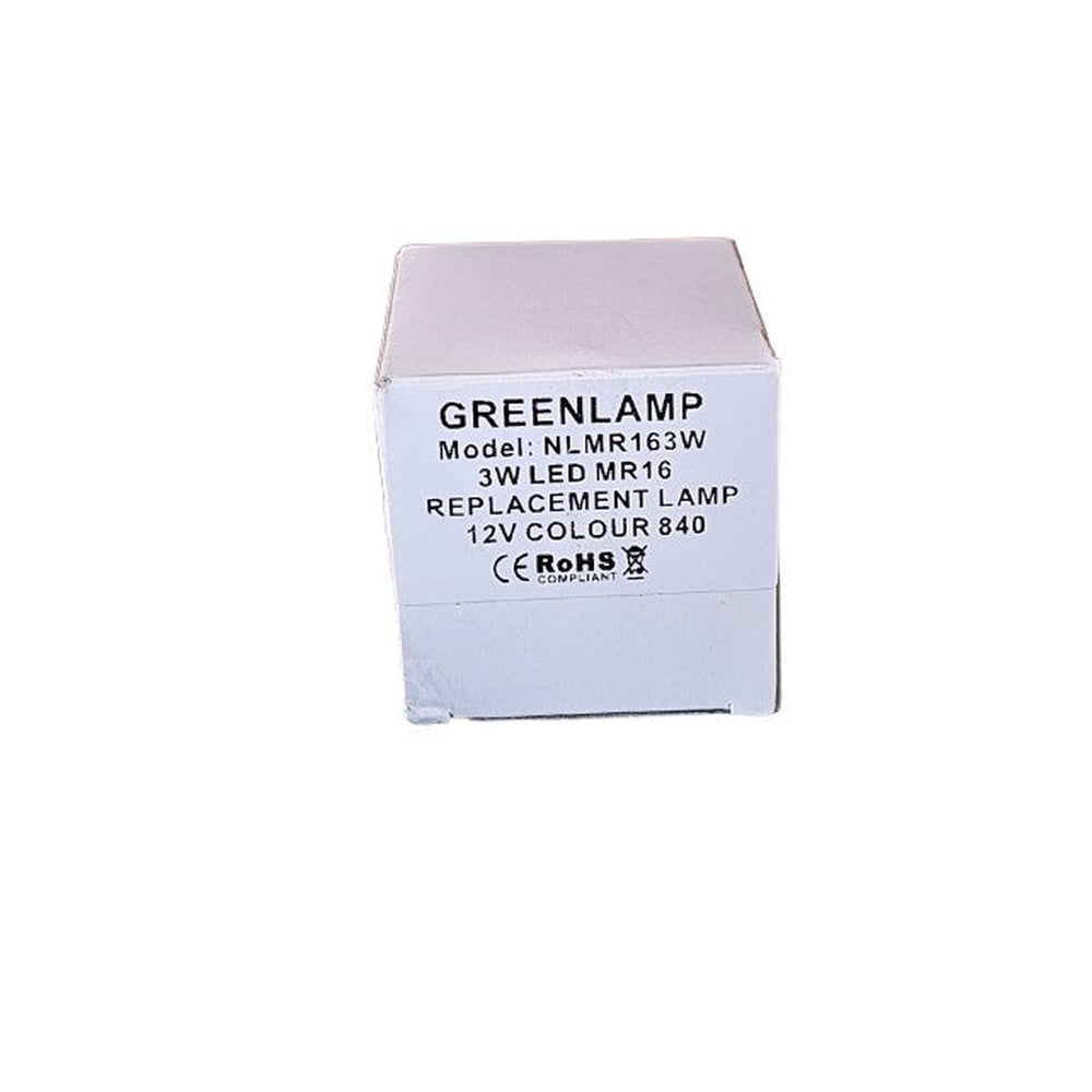 2 x MR16 3W LED Replacement Lamp Cool White 4000k