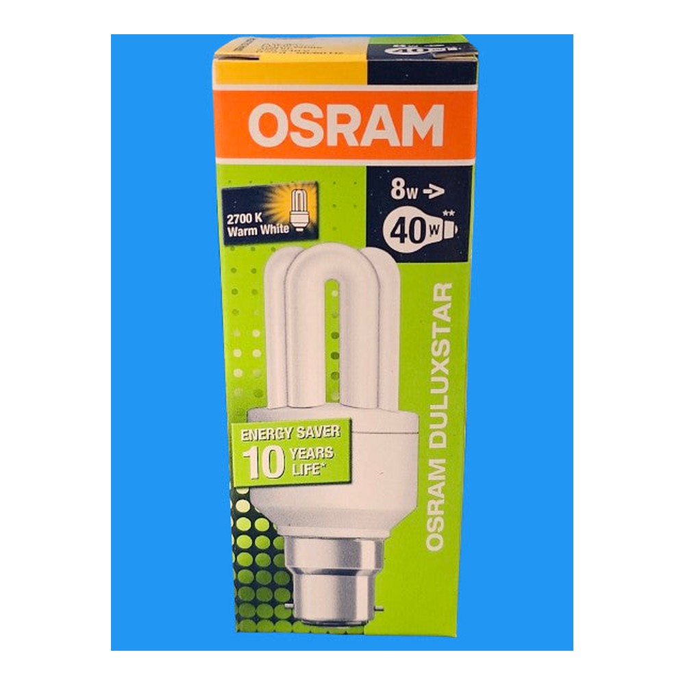 Osram B22d 8w 11w 14w Lumilux Duluxstar 827 Warm White Bulb Lamp 220-240v