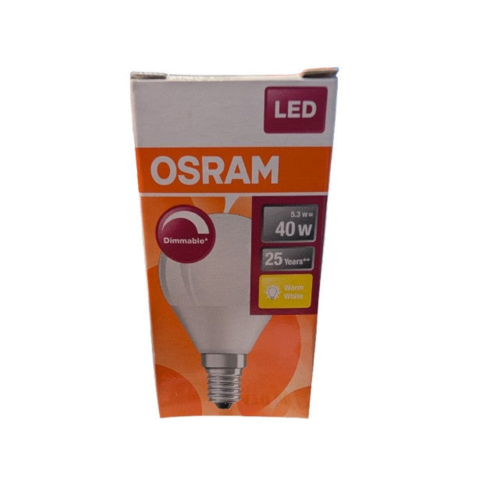 E14 5.3W = 40W ( 2 Pack ) Osram LED Superstar Classic Dimmable Warm White  470lm