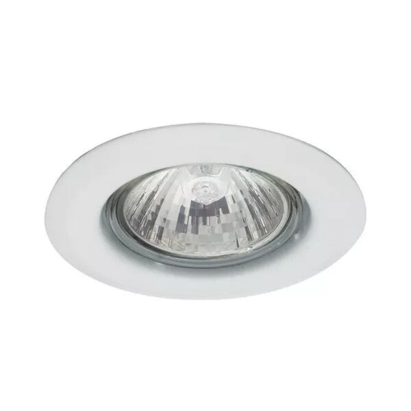 Ansell AGU10D/W  GU10 50W Pressed Steel Mains Voltage Downlights White,IP20,65mm