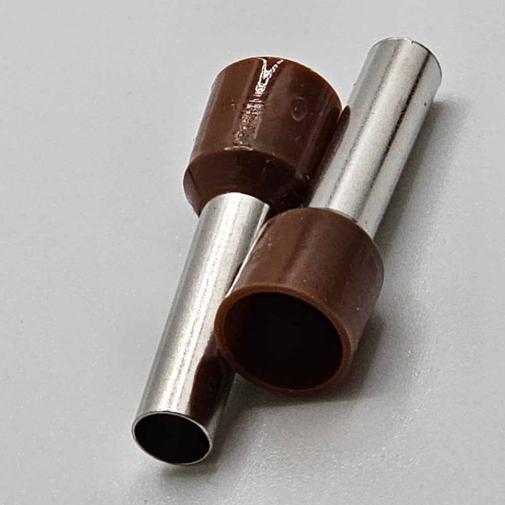SWA 10mm² INSULATED BOOTLACE FERRULE TERMINALS ( Brown for 10mm² cable)