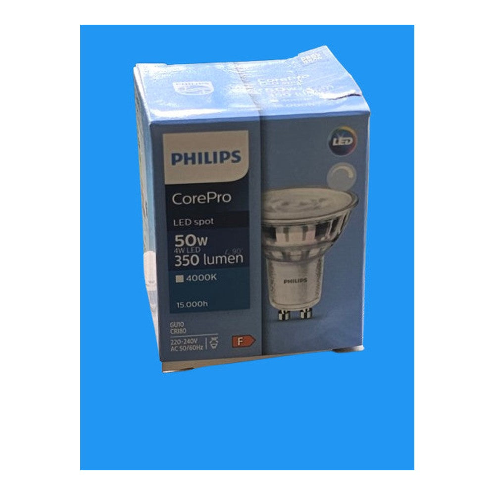 Philips 4w = 50w GU10 LED Spot CorePro Bulb Lamp 350Lm 4000k 15000h