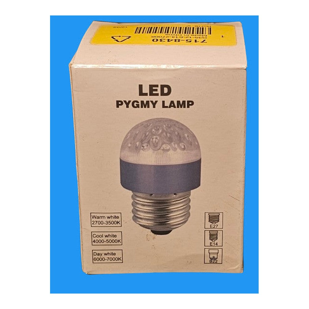 2 x E14 G35-12 LED Pygmp Lamp Bulb 0.6w Warm White Non-Dimmable