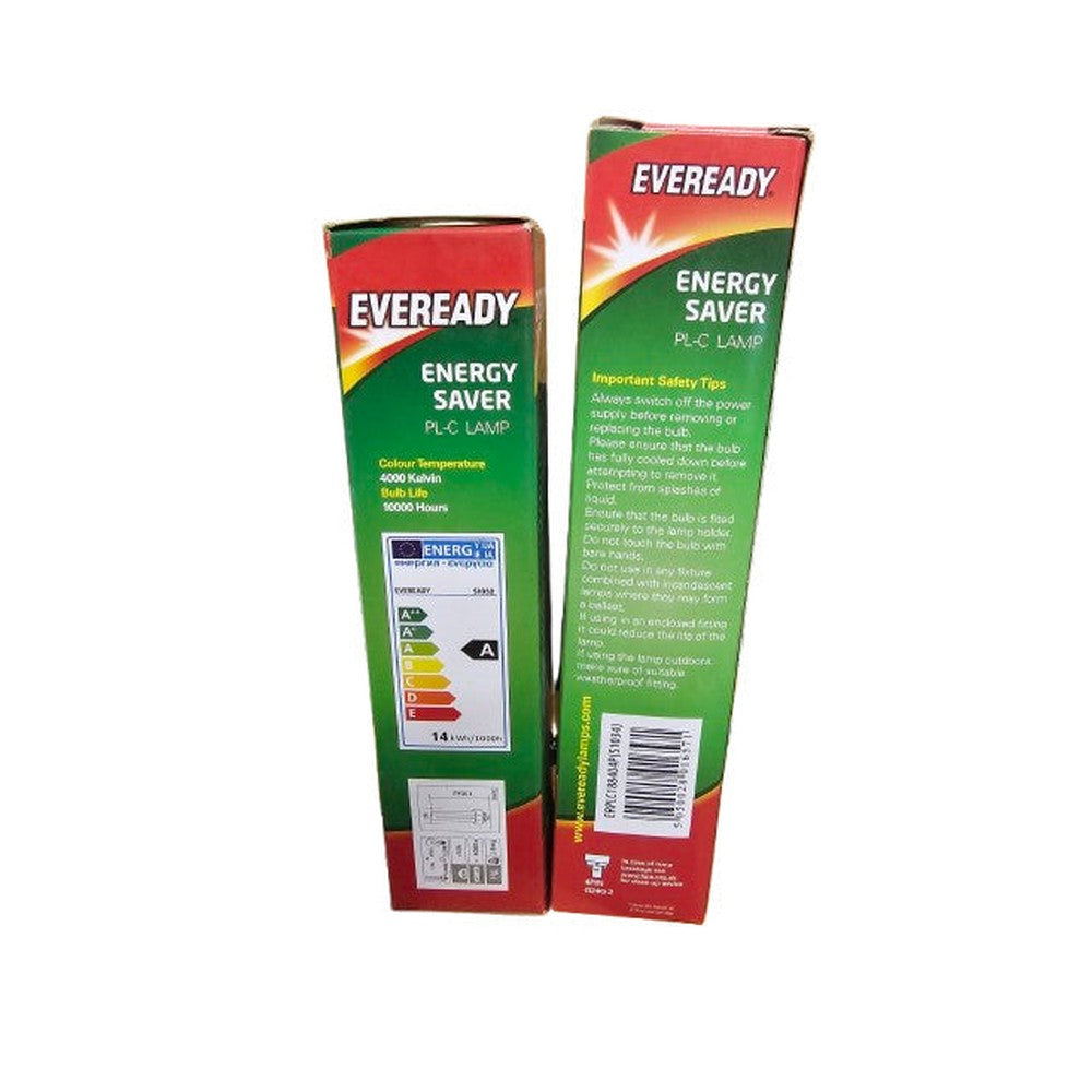 Eveready 9w 13w 18w 26w Energy Saver PL-C Lamp Bulb Cool White