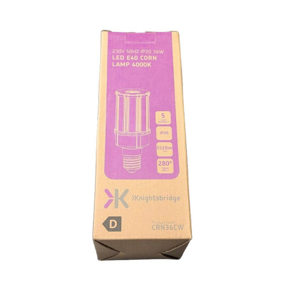 LED E40 36W Knightsbridge Corn Lamp 4000K 5115lm CRN36CW IP20 High Output