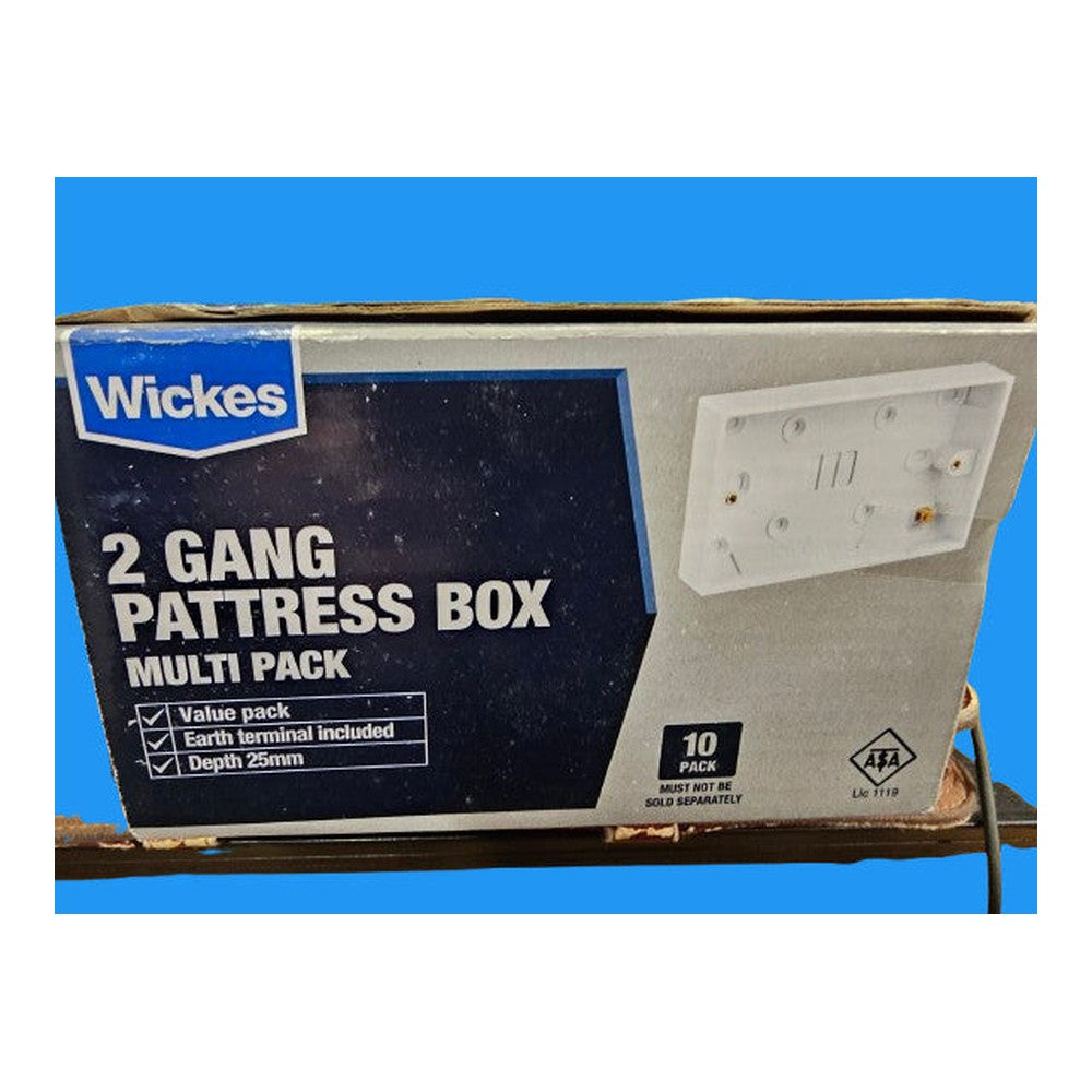 Box of 10 2 Gang Wickes 25mm Pattress Box Multi Pack